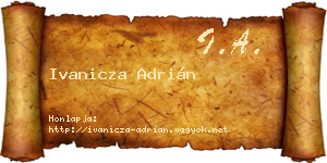 Ivanicza Adrián névjegykártya