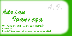 adrian ivanicza business card